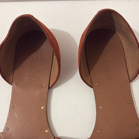 Madewell Thea Leather Dorsay Orange - Picture 3 of 7